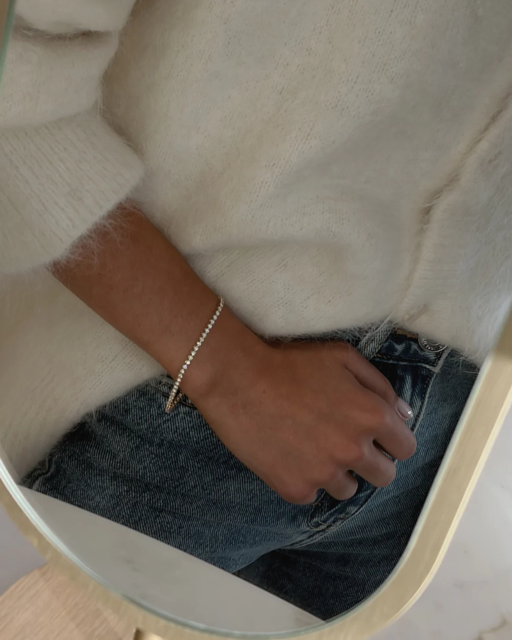 Petite Lab Grown Diamond Tennis Bracelet - Image 10