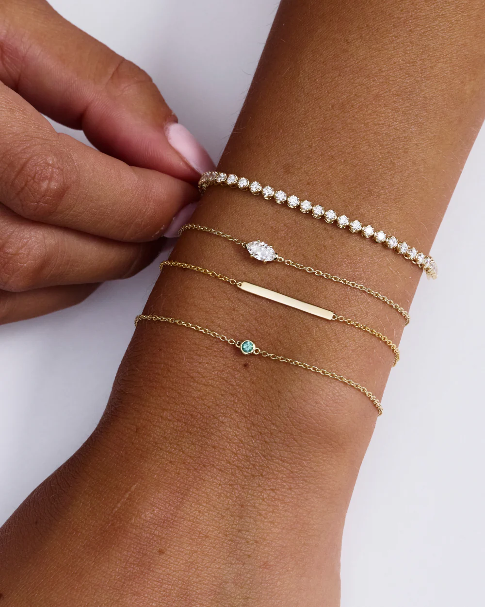 Petite Lab Grown Diamond Tennis Bracelet - Image 14