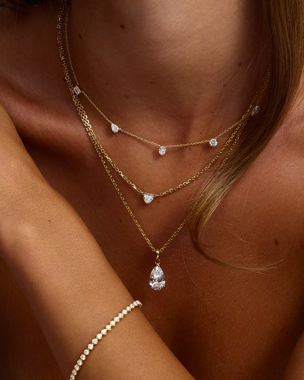 Petite Lab Grown Diamond Tennis Bracelet - Image 16