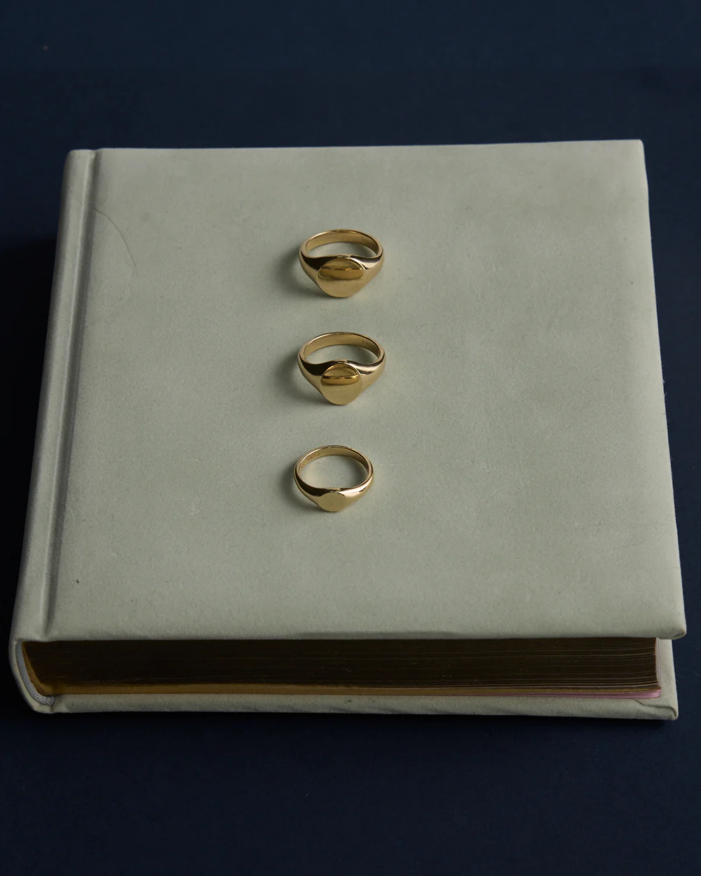 Petite Oval Signet Ring - Image 9