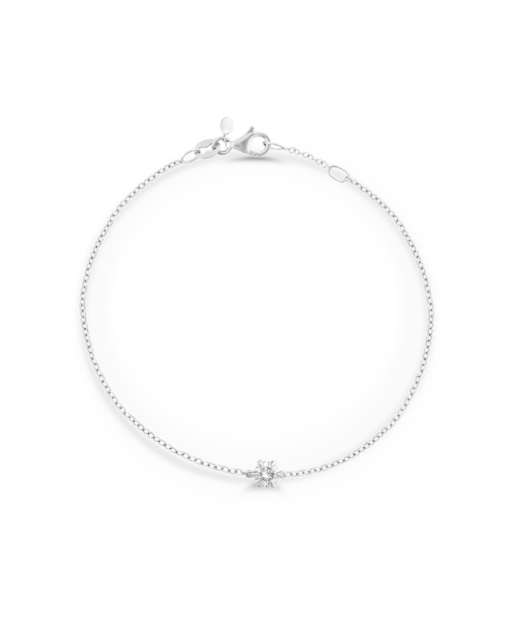 Round Solitaire Diamond Bracelet - Image 6