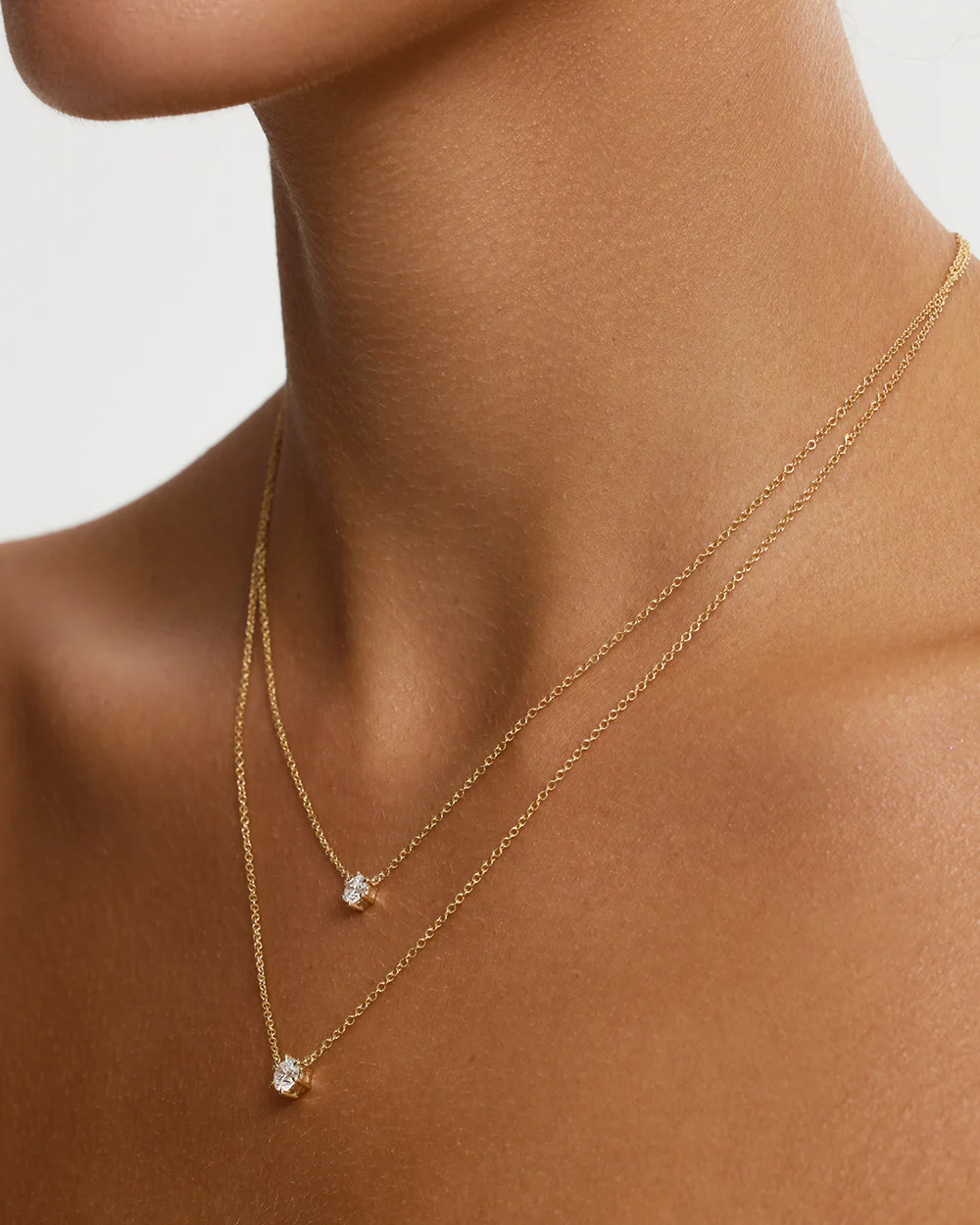 Round Solitaire Natural Diamond Necklace - Image 8