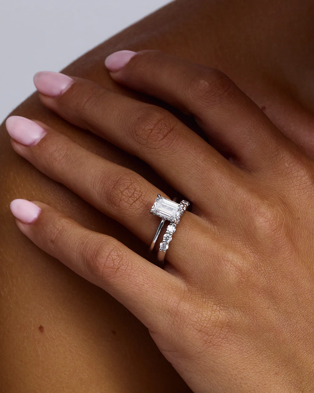 Tayla 2.24ct Emerald Diamond Hidden Halo Engagement Ring - Image 7