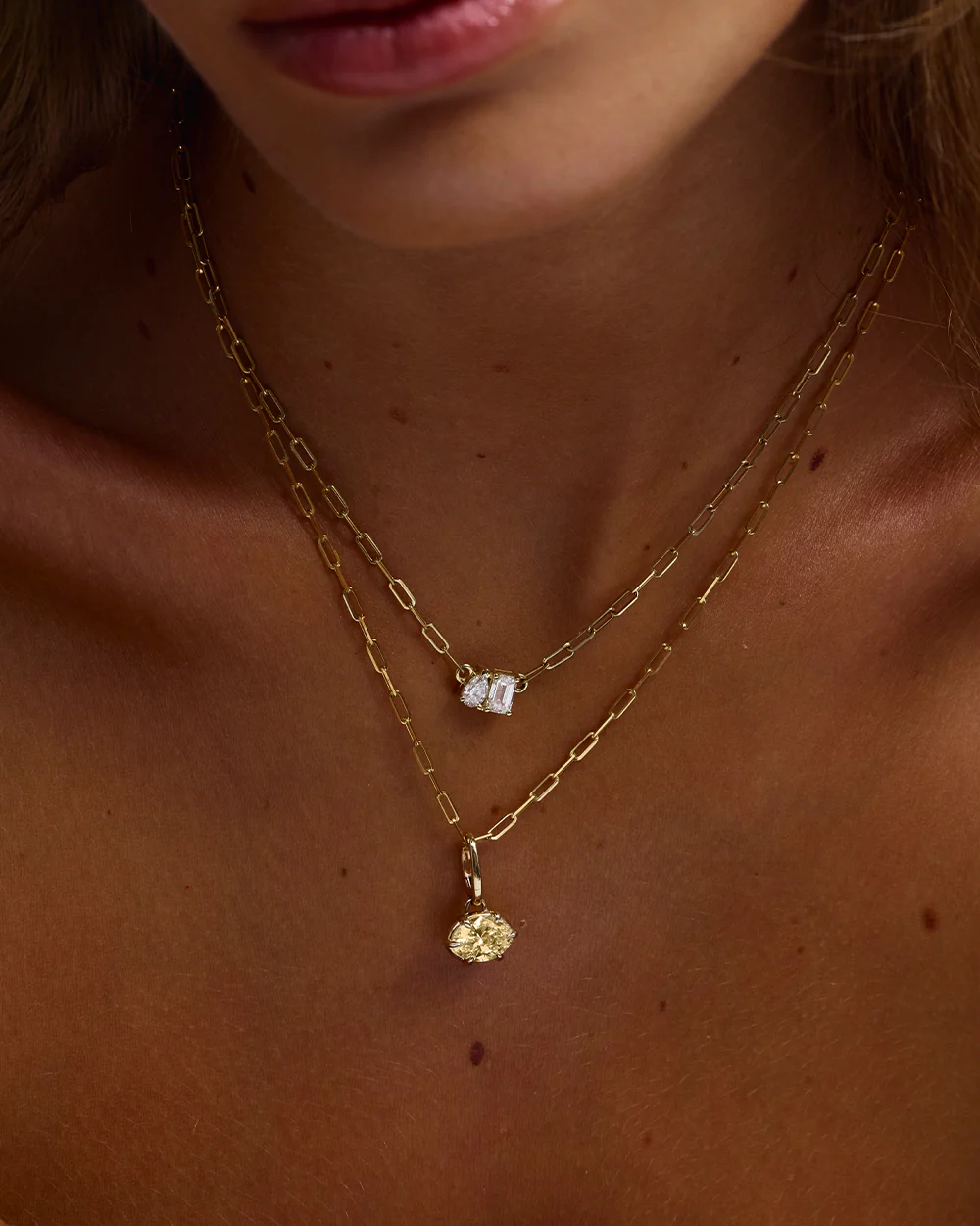 Victoria Yellow Oval Diamond Necklace - Image 3