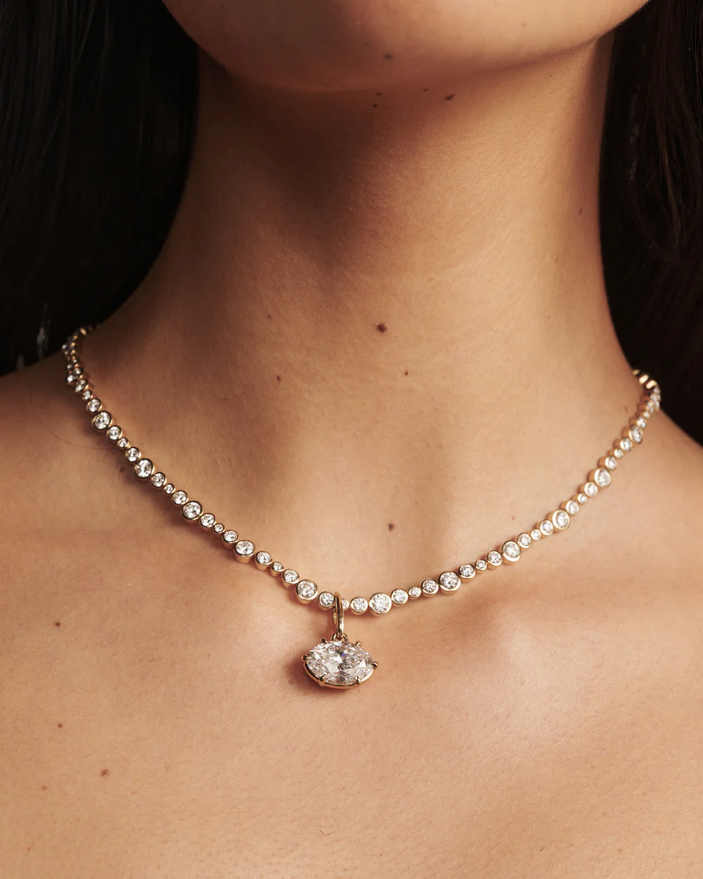 Vivienne Bezel Tennis Necklace - Image 4
